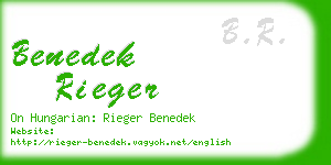 benedek rieger business card